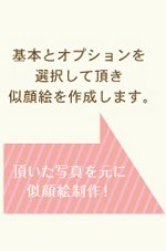 基本とオプションを選択していただき似顔絵を作成します。