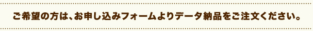 ご希望の方は、お申し込みフォームよりデータ納品をご注文ください。