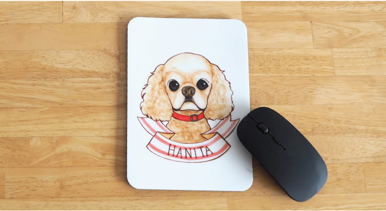 似顔絵マウスパッドの商品イメージ