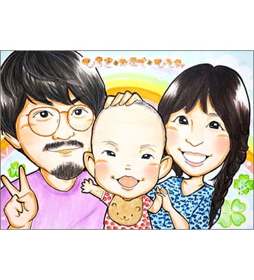 「あんめぐ」作の似顔絵