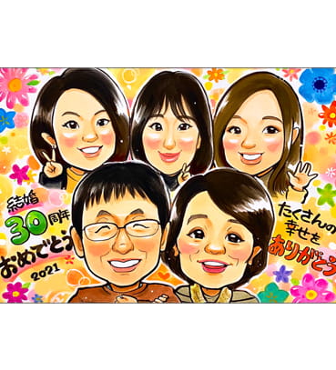 「永石エンジ」作の似顔絵