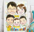 家族の似顔絵