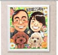 銀婚式の似顔絵