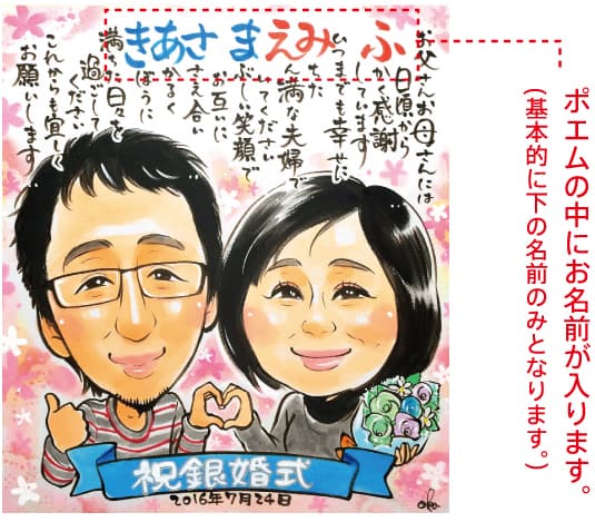 ポエムの中にお名前が入ります。（基本的に下の名前のみとなります。）