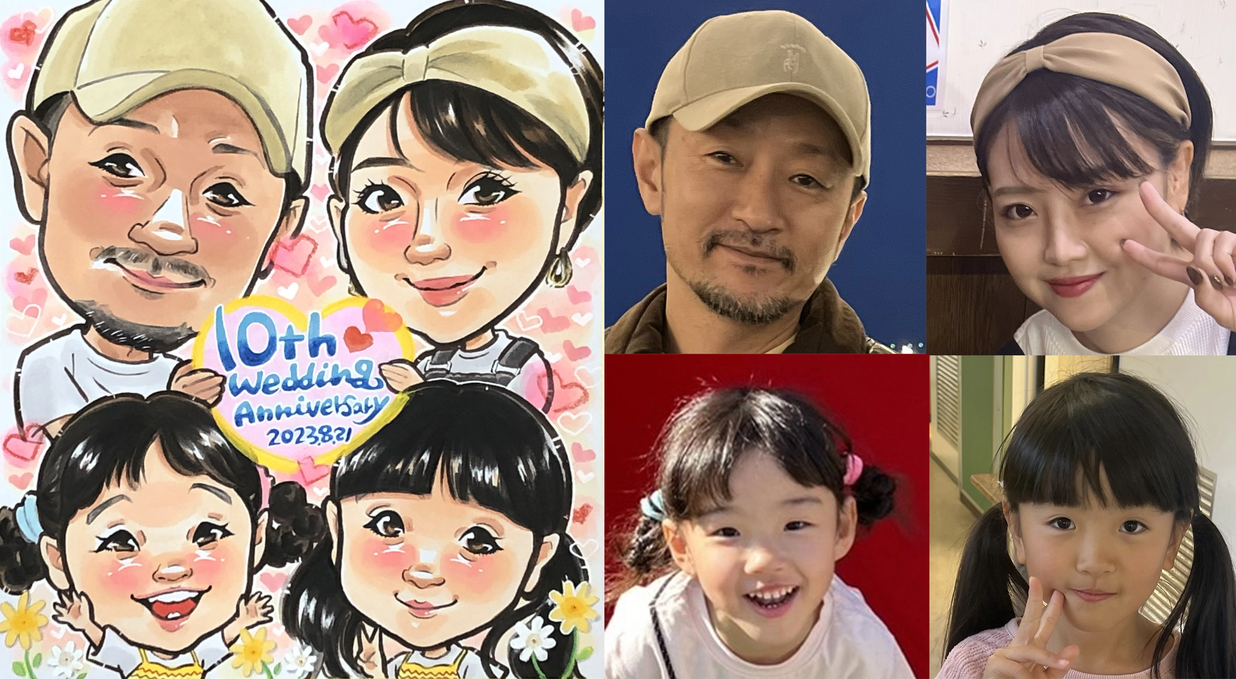 子供の似顔絵が可愛くて人気の画家 はるか オレンジスマイル
