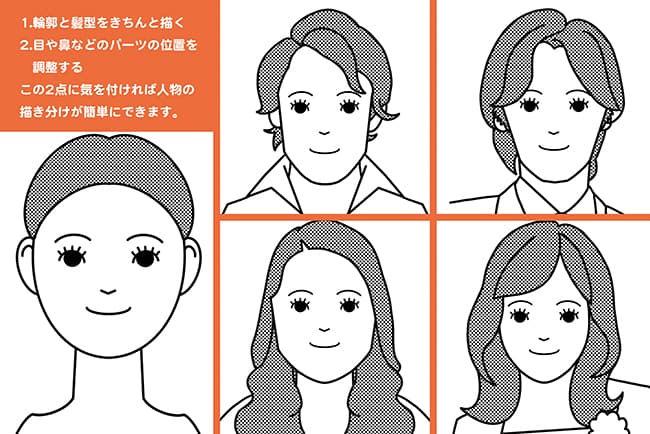 第5回似顔絵がちょっと上手くなるコツ 金井かすみのおしゃべりスケッチ オレンジスマイル