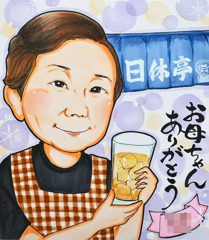 あんめぐが描いた母の日の似顔絵