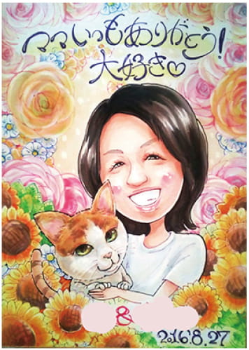 かっつんが描いた母の日の似顔絵