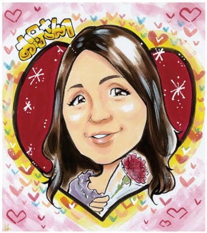 ぴのきちが描いた母の日の似顔絵