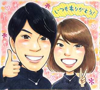 hideco作の似顔絵