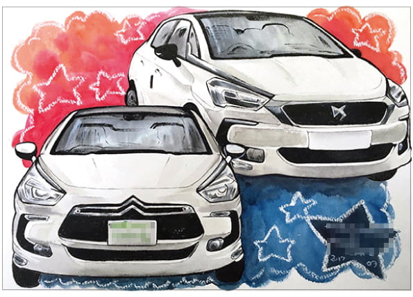 金井かすみの車イラスト3