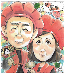 「金井かすみ」作の還暦似顔絵02