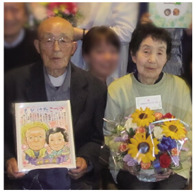 「おかさとみ」が担当したお客様と似顔絵のお写真