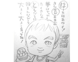 似顔絵の下書き