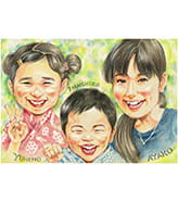 Mamoru作の家族の誕生日似顔絵