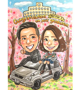 146の卒業祝い似顔絵