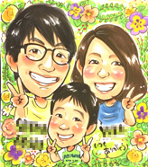 146が描いた家族の似顔絵