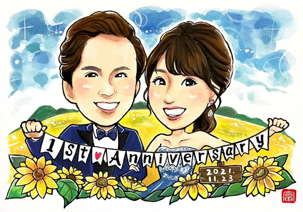 トミーが描いたウェルカムボード