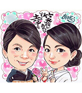 「nocchi」作の似顔絵サンクスボード