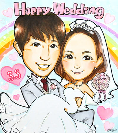 結婚式の似顔絵ウェルカムボード通販 オレンジスマイル