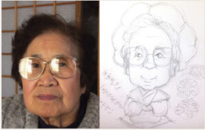 お写真と下書き